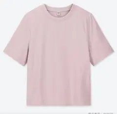 ユニクロ クロップドクルーネックT ピンク