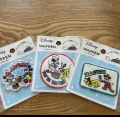 新品未開封　ディズニー　ミッキー　ミニー　 シールワッペン　 3点セット