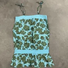 Gap ギャップ　ハイビスカス柄　キャミソール 水色　160