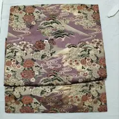礼装用作り帯 富士に松、菊花など