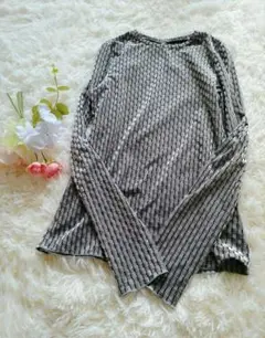 Styling/　スタイリング　長袖トップス　シャツ　ブロックチェック総柄　F