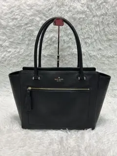 【美品】ケイトスペード トートバッグ レザー 黒 A4可 500ml 肩がけ