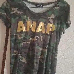 激安！ANAP迷彩柄ゴールドロゴTシャツ