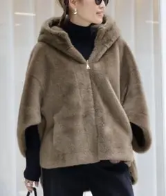 ★美品★ミューズドゥドゥーズィエムクラス キャメルファーコート ブラウン シルク m87226731580_1.jpg?1730440155