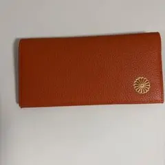 皇居財布オレンジレザー長財布