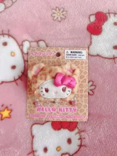 ハローキティ レオパード柄ヘアピン