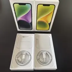 iPhone 14 箱　純正Lightningケーブル ２つ