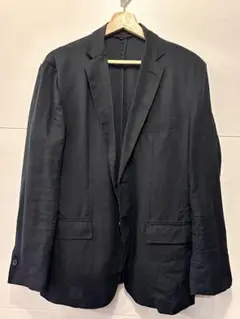 無印良品 MUJI 麻100% サマージャケット L 黒