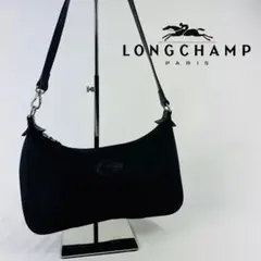 【残り1品】ロンシャン ショルダーバッグ ブラック 黒 ワンポイント ロゴ
