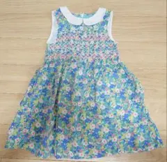 Mini Borden スモッキング ワンピース 花柄 95サイズ 美品