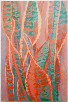 絵画 808 油絵/抽象画風/多肉植物/M20号