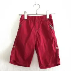 クレードスコープ ハーフパンツ 赤 ウエストゴム調節つき 120センチ