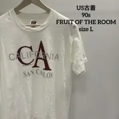 【フォロー割】US古着 90s フルーツオブザルーム プリントTシャツ