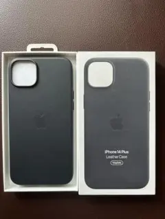 【新品】純正 iPhone 14 Plus レザーケース・ミッドナイト