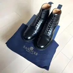 【箱付・美品】サンダース ミリタリーダービーブーツ ブラック 24.5