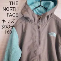 ジャンク USA規格ノースフェイスデナリフーディジャケットキッズ女の子Lサイズ