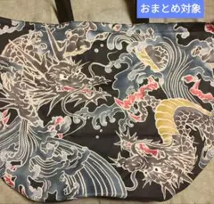 ⚫超ドでか⚫龍柄①バケツ型エコバッグ
