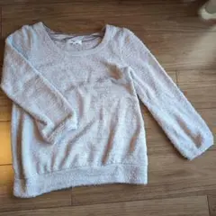 NATURAL BEAUTY BASIC Mサイズ 長袖ニットライトグレー