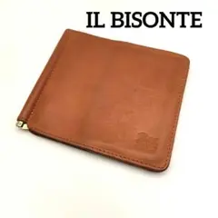 IL BISONTE イルビゾンテ マネークリップ ウォレット レザー オレンジ