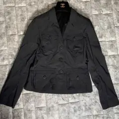 【美品】Theoryセオリー ミリタリージャケット 黒 サイズ2