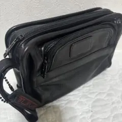 【極希少】TUMI クラッチバッグ セカンドバッグ レザー ブラック 2層