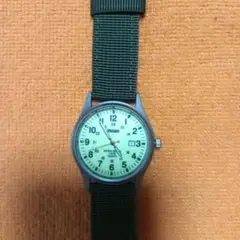 アナログ腕時計 グリーン