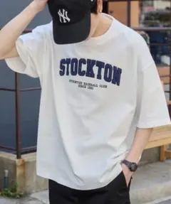 WEGO サガラワッペンロゴBIG Tシャツ ホワイト ユニセックス