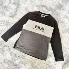 フィラ　長袖Ｔシャツ フリース　クルーネック　レギュラーフィット　男女兼用(M)