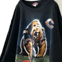 NFL ナショナルフットボールリーグ シカゴベアーズ Tシャツ ブラック黒古着