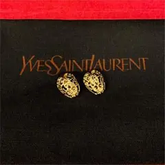極 美品 イヴサンローラン ヴィンテージ YSL カサンドラ ロゴ イヤリング