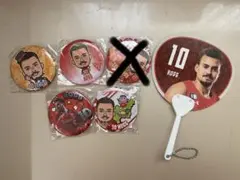 千葉ジェッツ/ホグ選手/缶バッジ/ミニうちわ