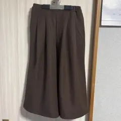 TIGORA 新品タグ付き ブラウン ワイドパンツ スカーチョ UVカット