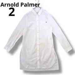 Arnold Palmer ホワイトシャツ サイズ2 レディース　丈長め　長袖