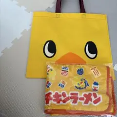 チキンラーメン　ひよこちゃん冷感ブランケット　1等賞　＆　ハンカチ　非売品