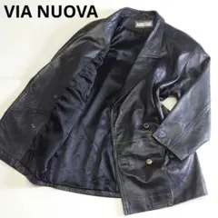 VIA NUOVA ラムナッパ 羊革 レザーコート ジャケット メンズ 38 M
