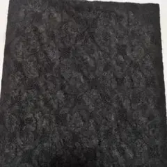 黒の花柄レース生地
