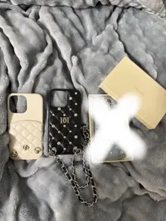 ダーリッチ キルティングビジュー iPhone14promaxケース