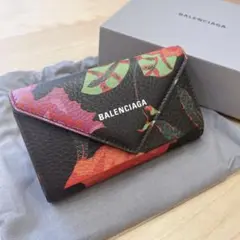 【新品未使用】BALENCIAGA キーケース レア 花柄 フラワー6連
