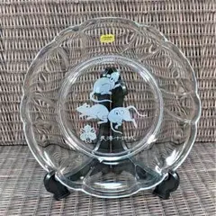Noritake（ノリタケ）　長濱十日戎　子年　クリスタル皿　ガラス皿　飾り台付