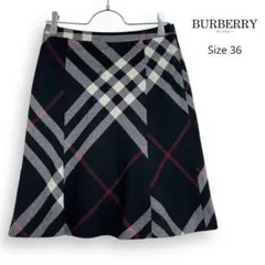 BURBERRY LONDON バーバリー ロンドン ウール チェック スカート