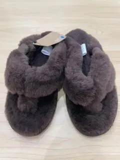【未使用品】EMU Australia ファーサンダル　ブラウン　サイズ22cm