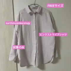 earth music & ecology ストライプ長袖シャツ