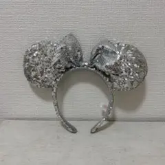 ディズニー カチューシャ スパンコール シルバー