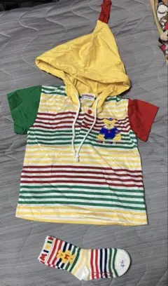 これはかわいすぎる！！！MIKIHOUSE フード付きTシャツと靴下セット
