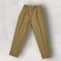 スピックアンドスパン クロップド丈 タック テーパードパンツ ベージュ 36