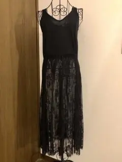 moussy レース ロング丈 チュール タンクトップ ワンピース zara