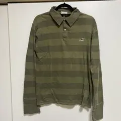 aconstic Lサイズ ストライプポロシャツ