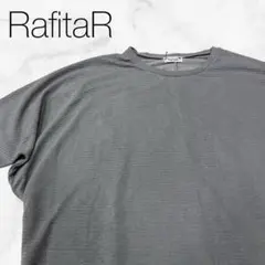 【RafitaR】トップスシャツグレー7分袖大きいサイズシンプル無地