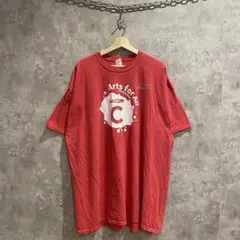 【送料無料】USA古着 Arts for ALL 両面プリント Tシャツ レッド