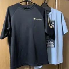 Champion ラグランスリーブ Tシャツ 黒ともう1枚の2枚セット